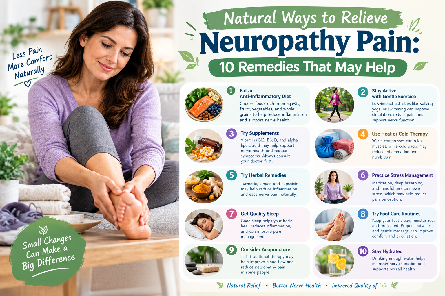 Natural Ways to Relieve Neuropathy Pain: 10 Remedies That May Help