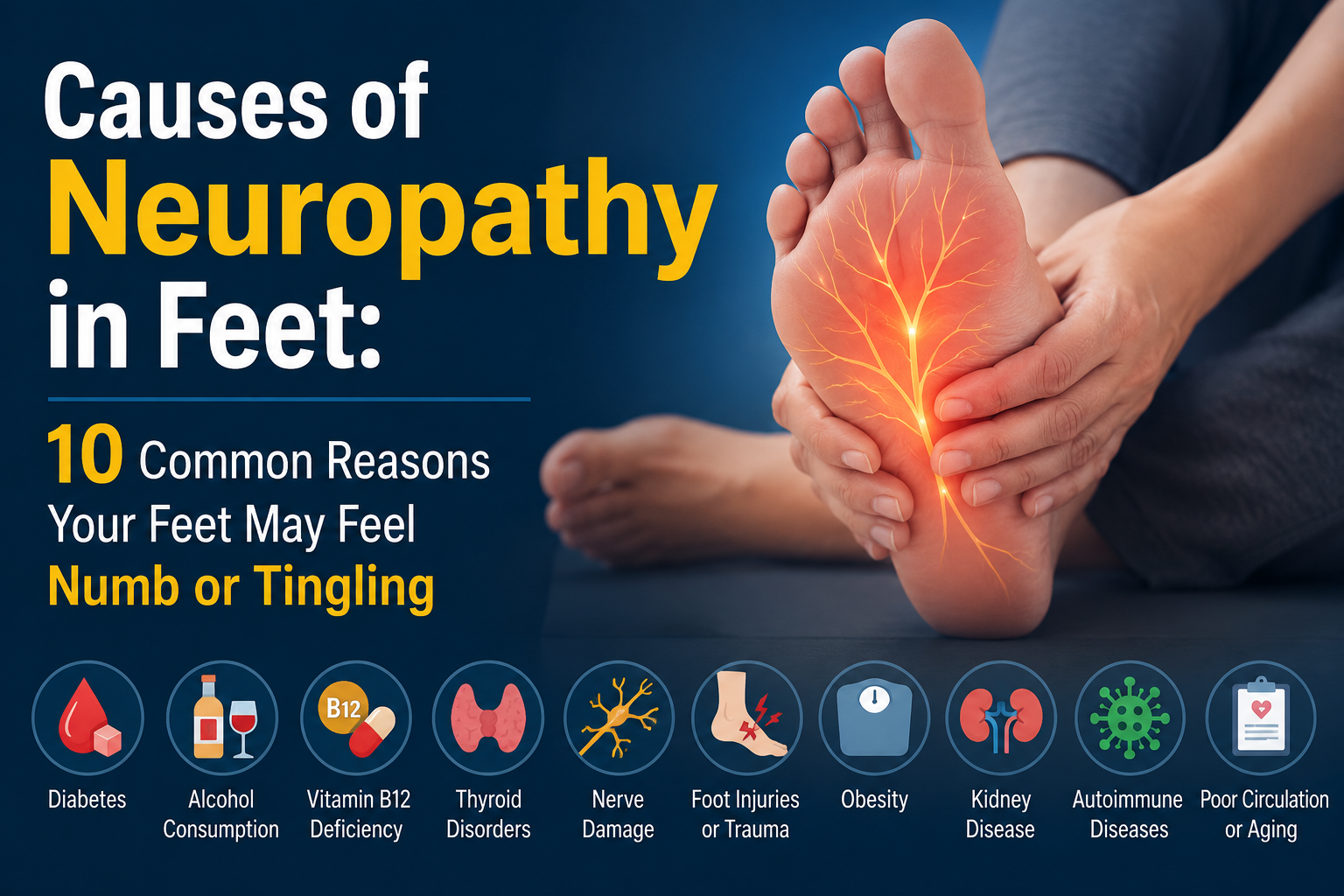 Causes of Neuropathy in Feet: 10 Common Reasons Your Feet May Feel Numb or Tingling