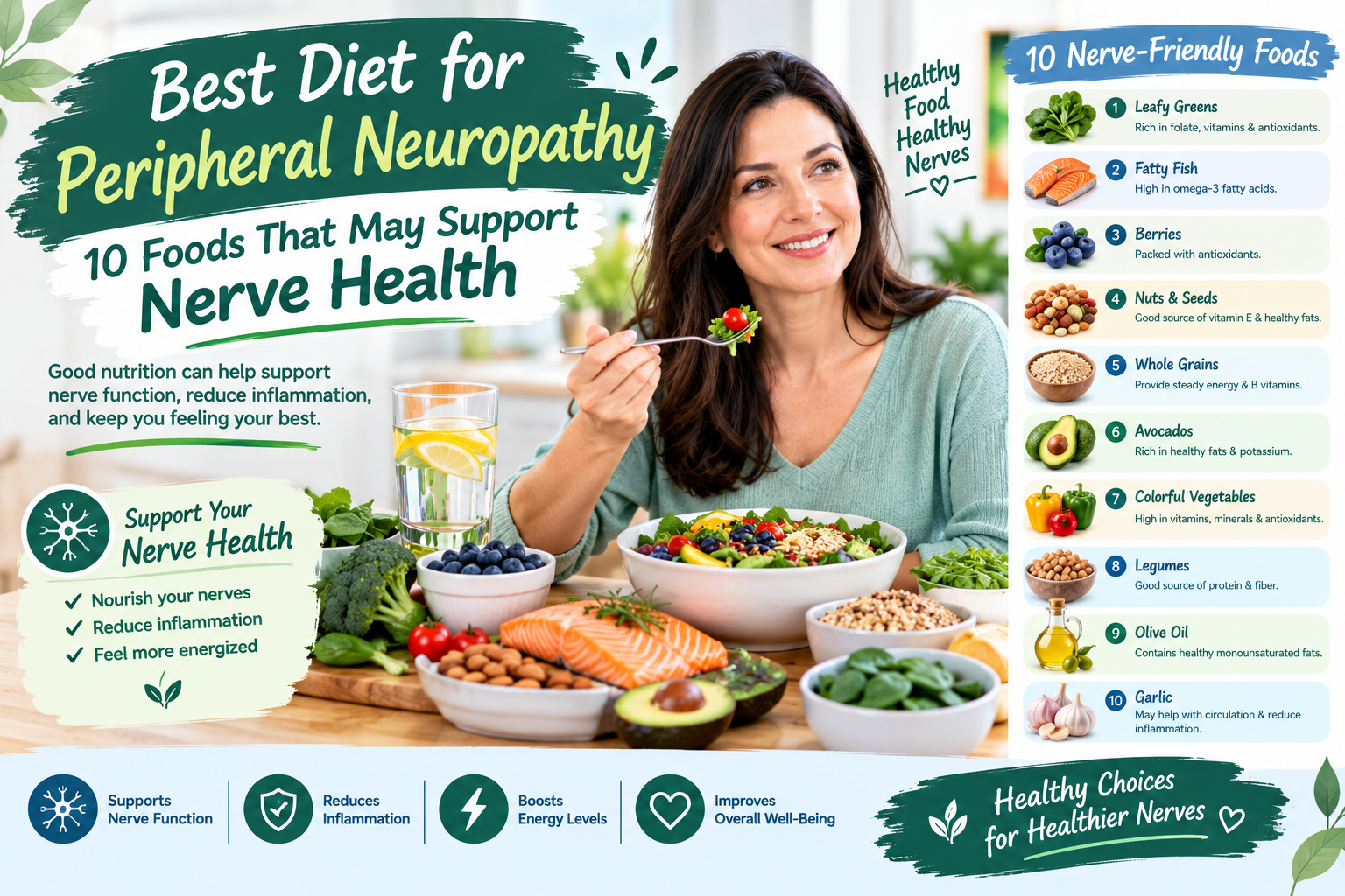 Best Diet for Peripheral Neuropathy: 10 Foods That May Support Nerve Health